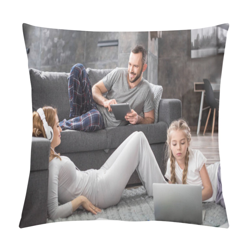 Personality  Family Using Digital Devices   Pillow Covers