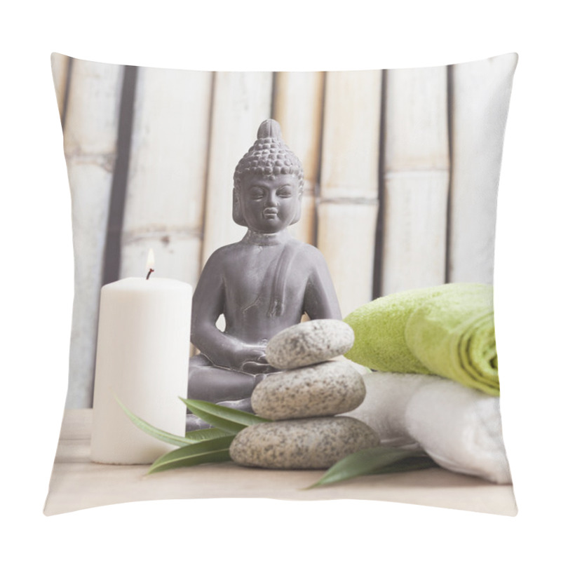 Personality  Wellness And Spa Concept With Buddha Figure Pillow Covers