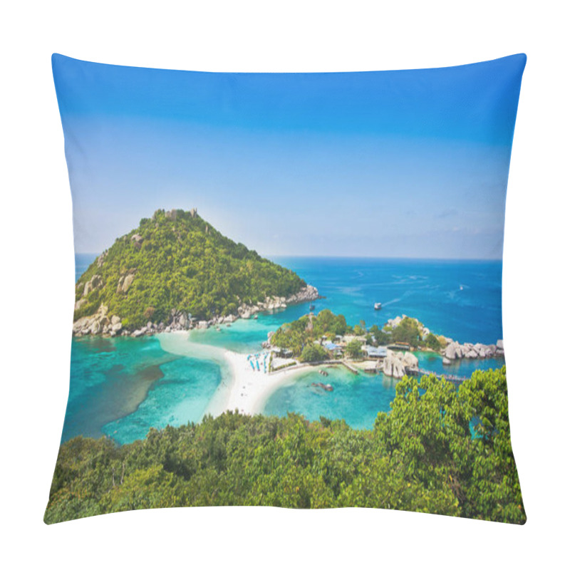 Personality  The Highest Viewpoint Of Nangyuan Island At Koh Tao Thailand On Beautiful Nature Landscape Background  Pillow Covers