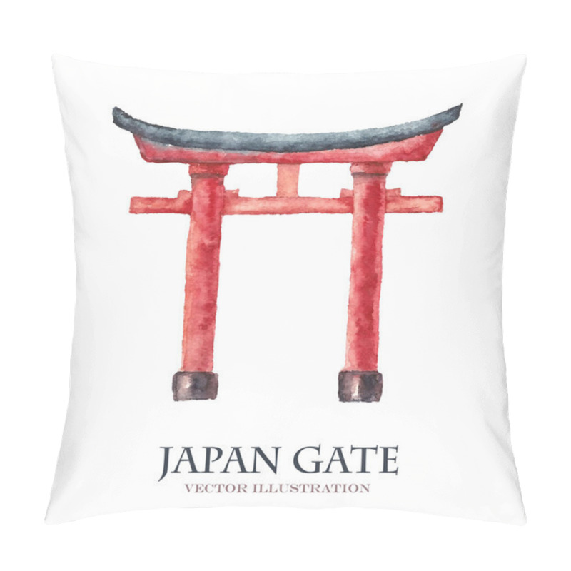 Personality  Japan Gate Isolated On White, Torii Gate, Japanese Gate. Pillow Covers