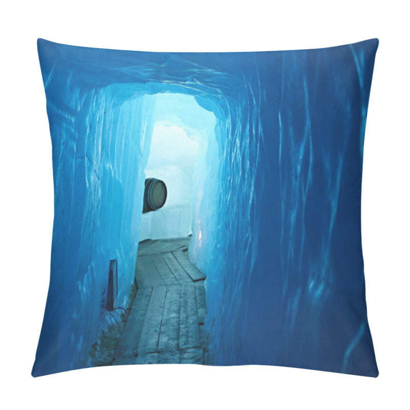 Personality  Tunnel In The Ice Inside Rhone Glacier Pillow Covers