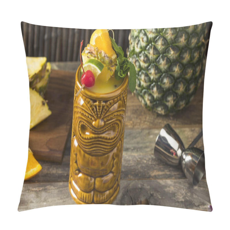 Personality  Refreshing Cold Tiki Drink Cocktails Pillow Covers