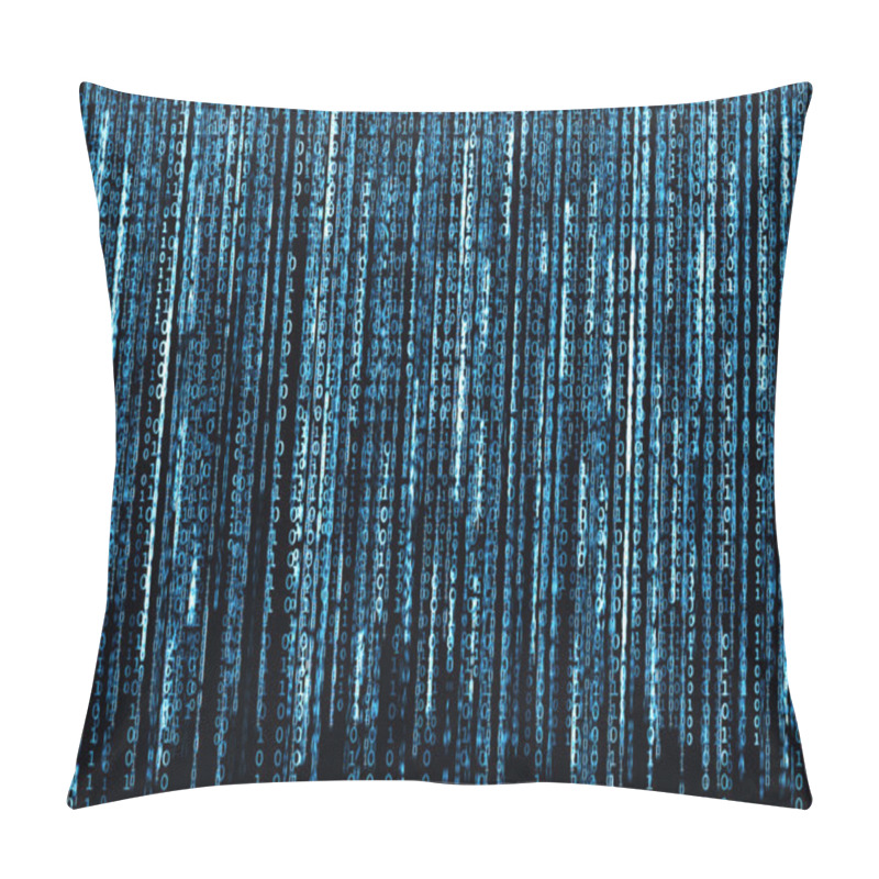 Personality  Blue Binary Code Pillow Covers