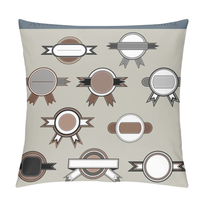 Personality  Set Of Different Labels In Retro Style Pillow Covers