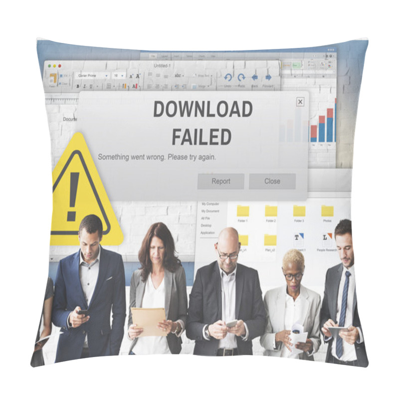 Personality   Group Of Businesspeople At Work Pillow Covers