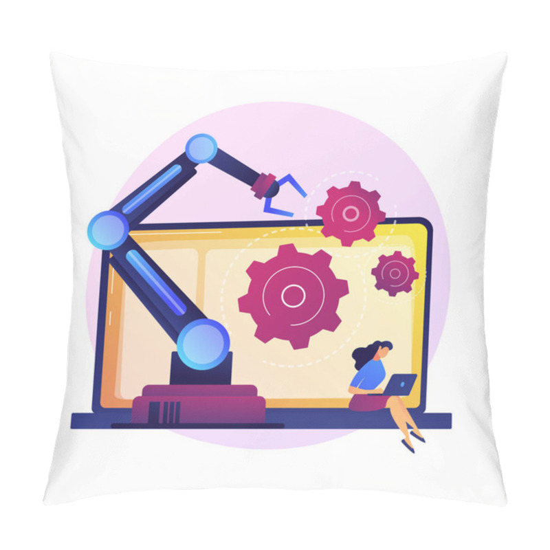 Personality  Marketing Automation System Vector Concept Metaphor Pillow Covers