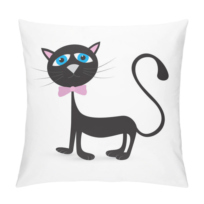 Personality  Black Cat Illustration Pillow Covers