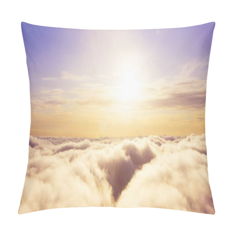 Personality  Aerial View White Clouds In Blue Sky. Top View. View From Drone.Aerial View White Clouds In Blue Sky. Top View. View From Drone. Aerial Bird's Eye View. Aerial Top View Cloudscape. Texture Of Clouds. View From Above. Sunrise Or Sunset Over Clouds Pillow Covers