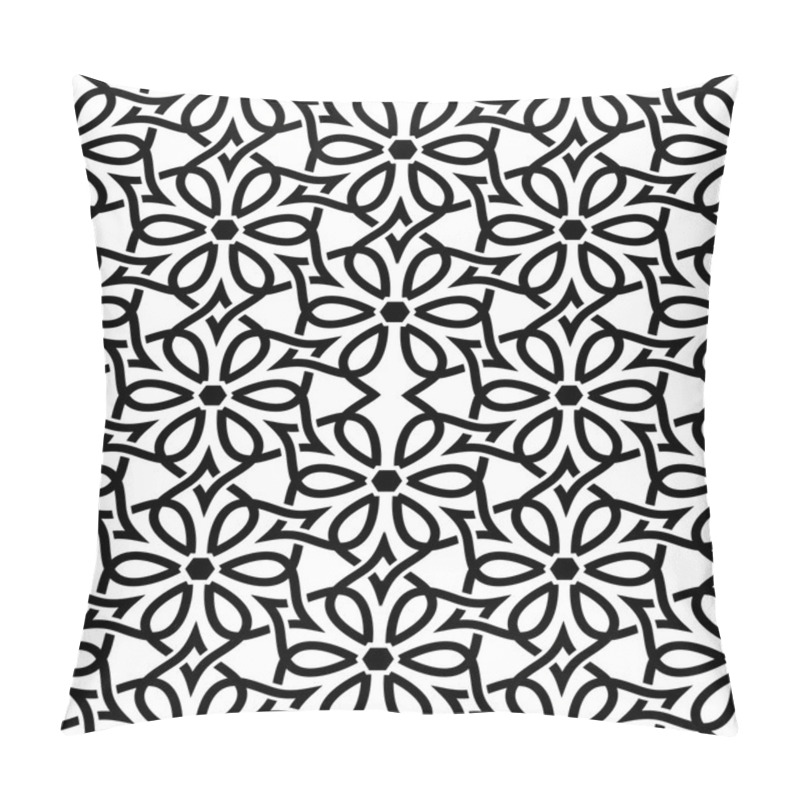 Personality  Floral Hand Drawn Outline Seamless Pattern Pillow Covers