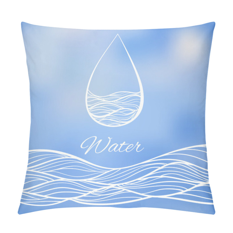 Personality  Water Drop, Vector Illustration. Pillow Covers