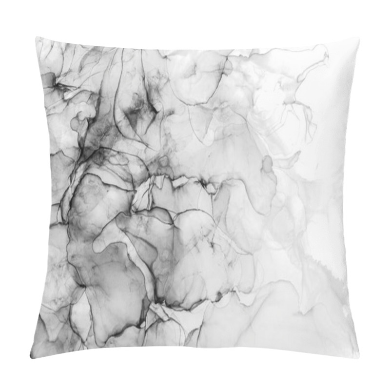 Personality  High-quality Abstract Paintings, Chinese Style Abstract Ink Paintings, And Artistic Backgrounds Presented In Alcohol Ink. Pillow Covers