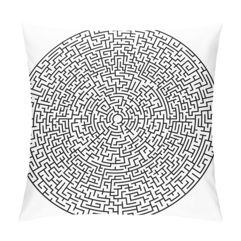 Personality  Solvable Circular Maze Element  Pillow Covers