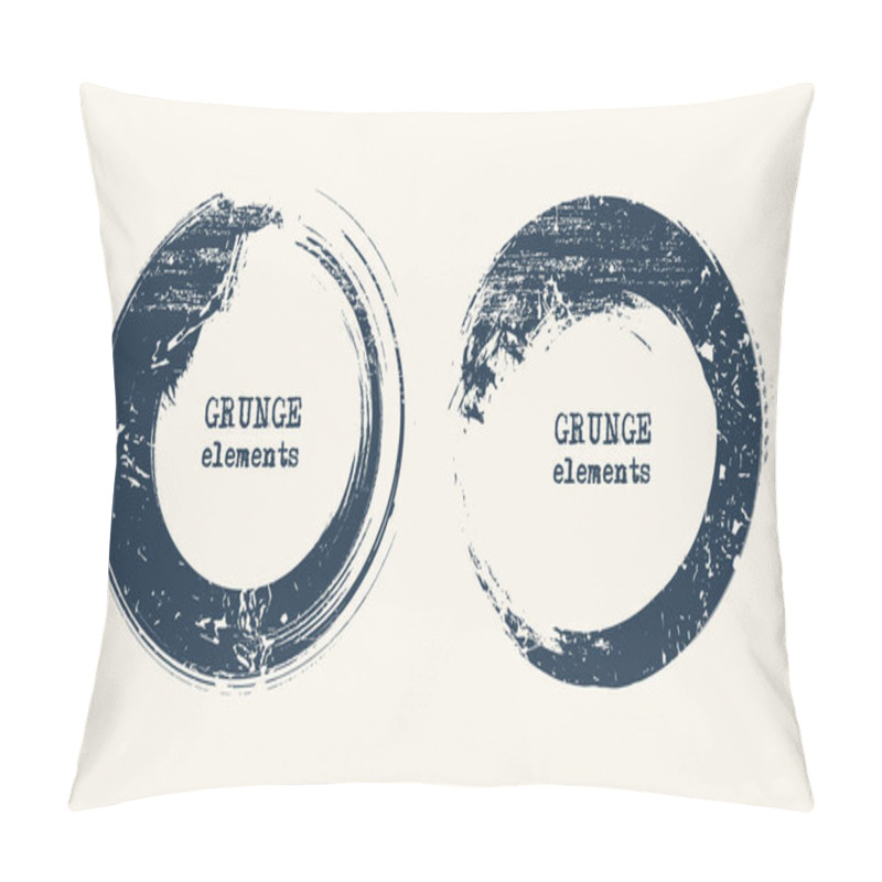 Personality  Set Of Grunge Vector Round And Circle. Grunge Background. Pillow Covers