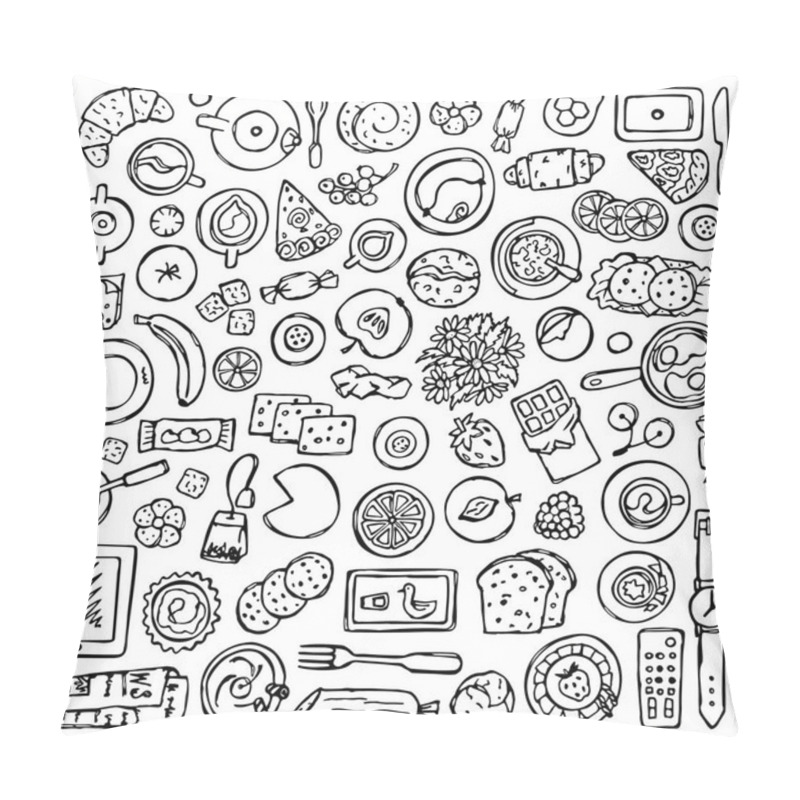 Personality  Hand Drawn Breakfast Set Pillow Covers