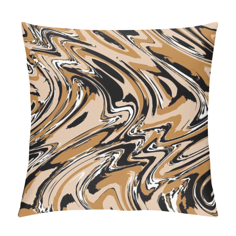 Personality  Colorful Bright Painted Vector Background Of Wavy Lines. Abstract Fashion Texture. Marble, Wallpaper, Geometric Pattern, Scarf, Rug, Pillow, Bandana, Fabric, Clothing, Prints, Textile, Banners Etc. Pillow Covers