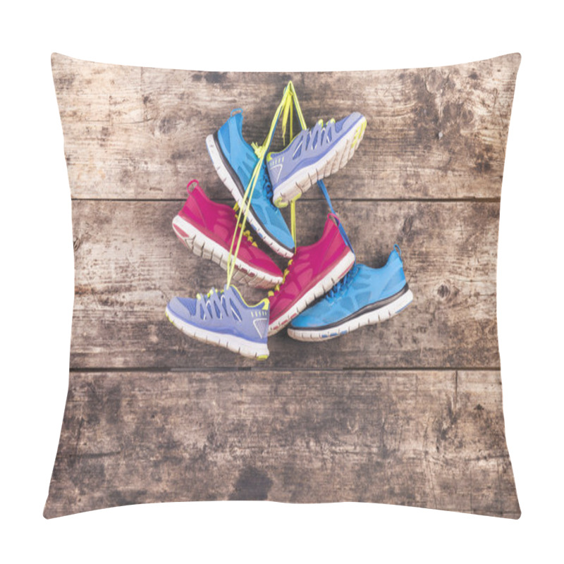 Personality  Sports Shoes On The Floor Pillow Covers