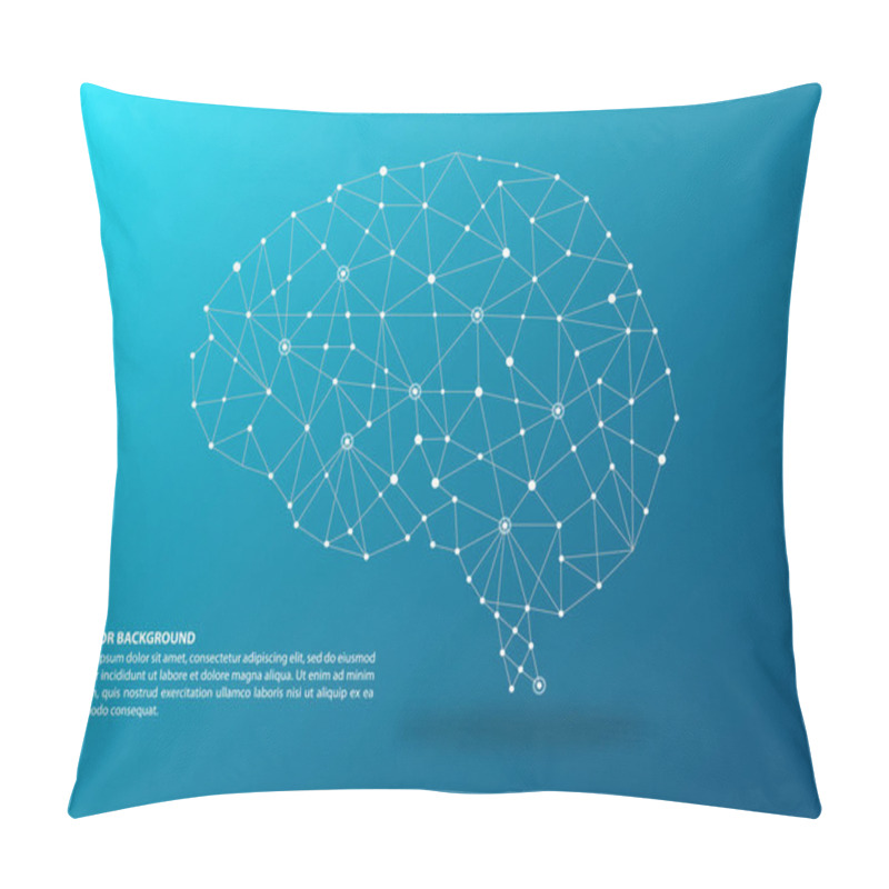 Personality  Brain Mapping Concept Illustration Pillow Covers