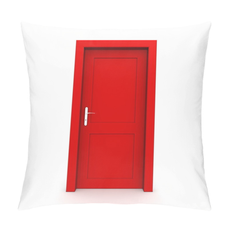 Personality  Closed Single Red Door Pillow Covers