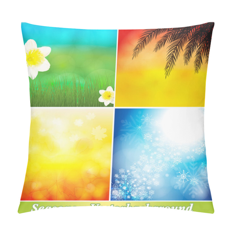 Personality  Background Spring, Summer, Autumn, Winter Pillow Covers