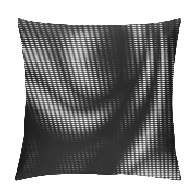 Personality  Pixilated Abstract Energy Background. Halftone Effect. Vector Image.. Black Background Pillow Covers