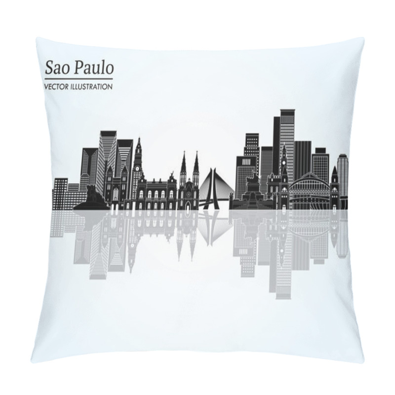 Personality  Sao Paulo Detailed Skyline Pillow Covers