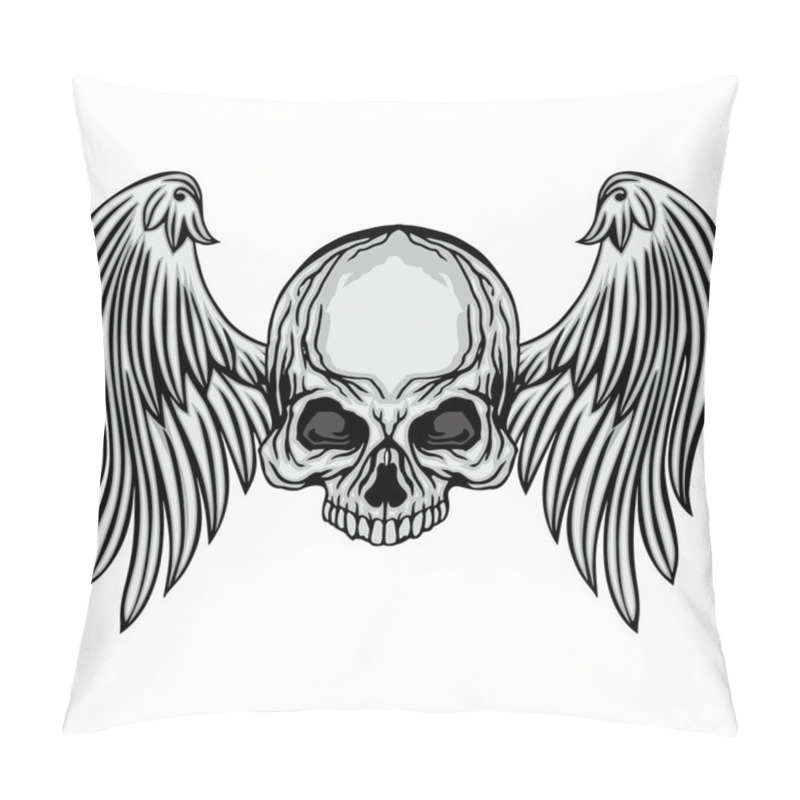 Personality  Grunge Skull Coat Of Arms Pillow Covers