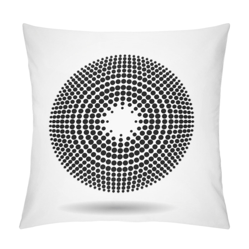 Personality  Abstract Dotted Circles. Dots In Circular Form. Vector Design Element Pillow Covers