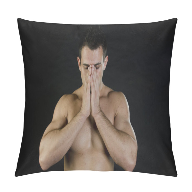 Personality  Handsome Muscular Guy. Pillow Covers