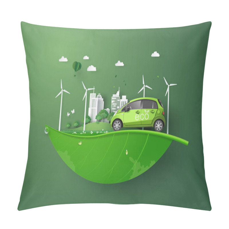 Personality  Eco Car Concept. Pillow Covers