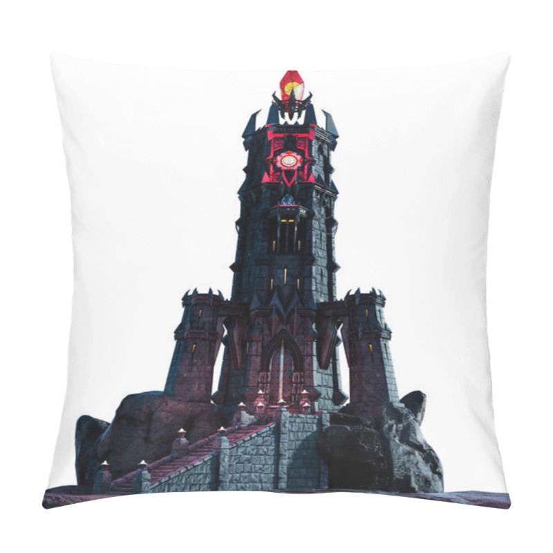 Personality  Fantasy Magic Dark Evil Tower, 3D Illustration, 3D Rendering Pillow Covers