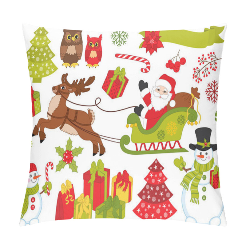 Personality  Vector Christmas Elements Set  Pillow Covers