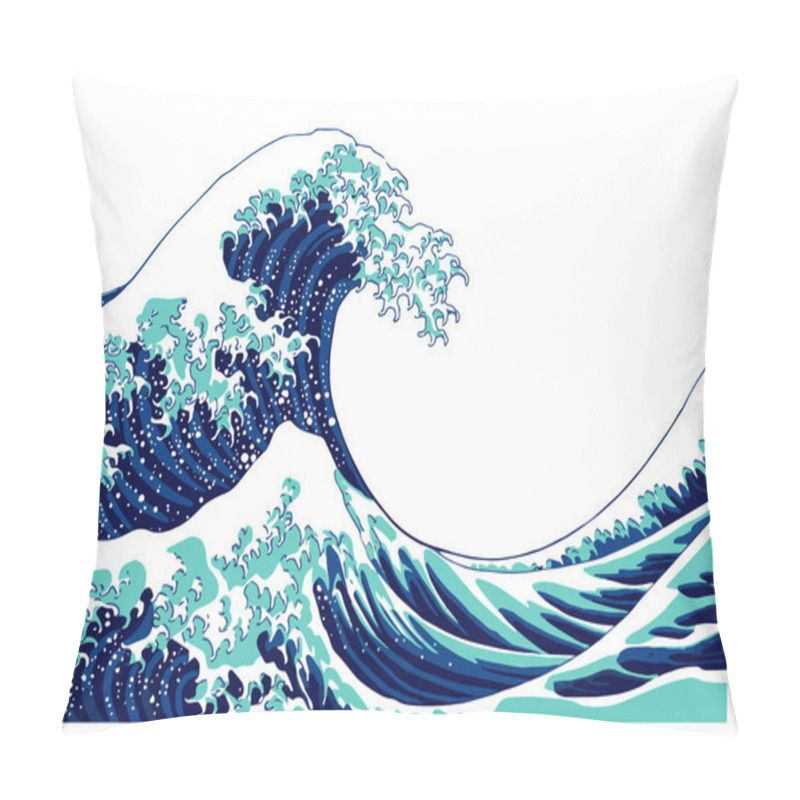 Personality  The Great Wave Off Kanagawa Wave Only Pillow Covers