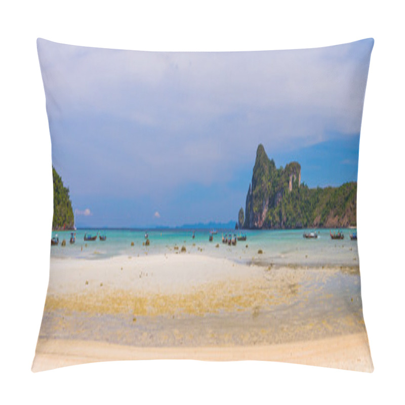 Personality  Beauty Beach And Limestone Rocks In Phi Phi Islands Pillow Covers