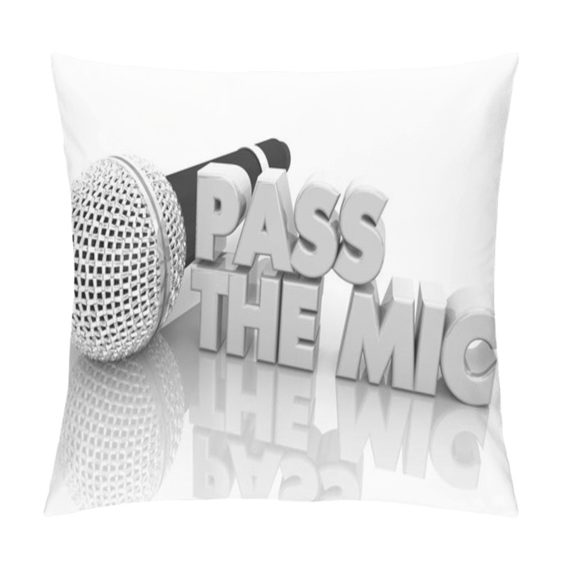 Personality  Pass The Microphone Share Communication 3d Illustration Pillow Covers