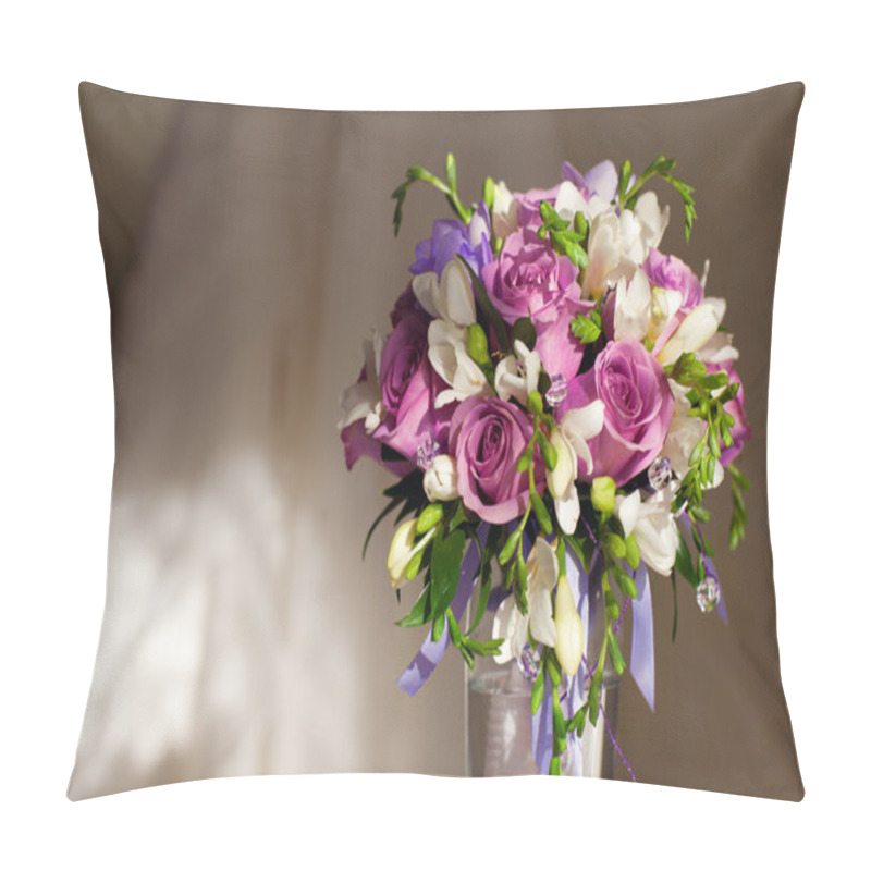 Personality  Bouquet And Wedding Dress Pillow Covers