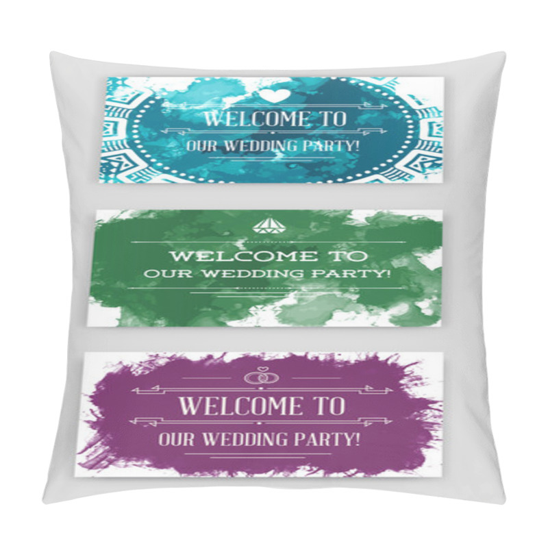 Personality  Set Of Wedding Invitation Card Pillow Covers