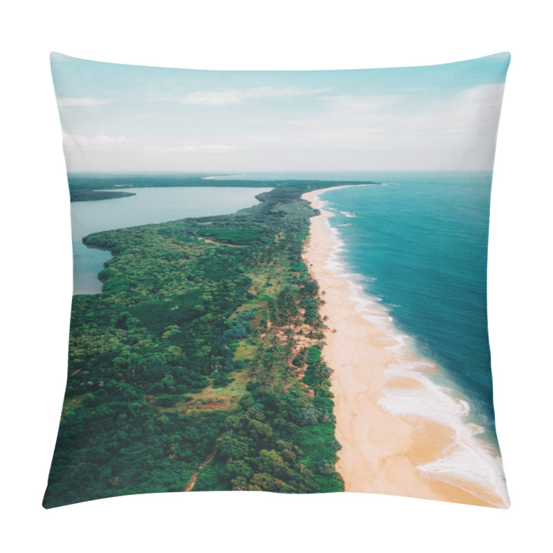 Personality  Wild Tropics - Beautiful Deserted Beaches In Sri Lanka, View From The Drone. Pillow Covers