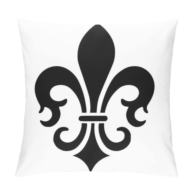 Personality  French Fleur De Lis Vector Icon Illustration -Symbol,icon,sign,logo Etc. Pillow Covers