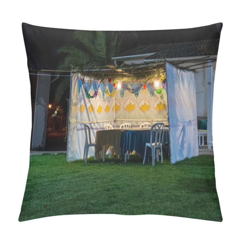 Personality  Sukkah - Symbolic Temporary Hut For Celebration Of Jewish Holiday Sukkot Pillow Covers