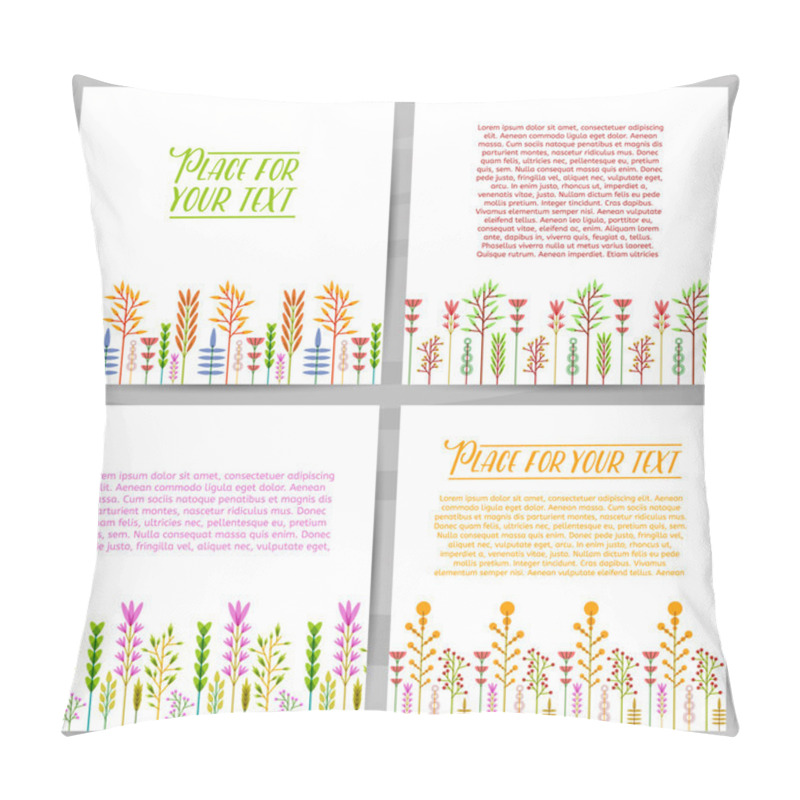 Personality  Cards With Geometric Decoration Of Flowers Pillow Covers