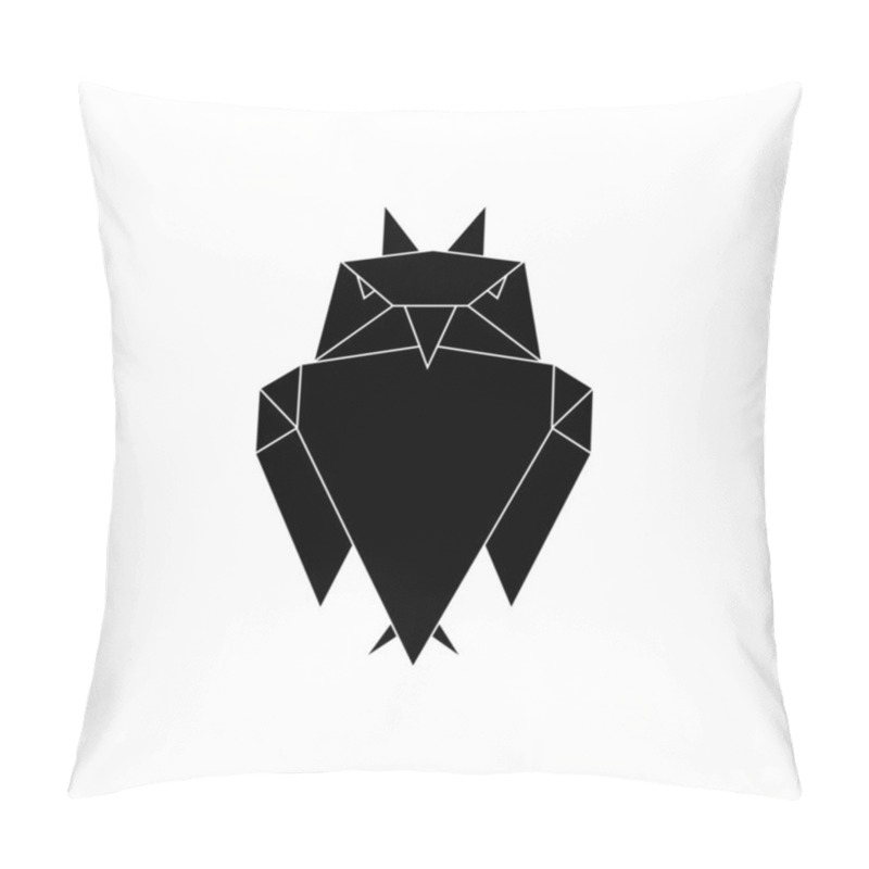 Personality  Owl Shape Inspired By Origami Form, Can Use For Logo, Pictogram, Bird Figure, Website, Apps, Or Graphic Design Element. Vector Illustration Pillow Covers