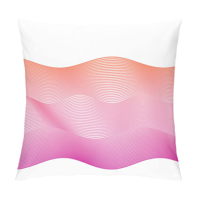 Personality  Design Element Wave Many Parallel Lines Wavy Form16 Pillow Covers