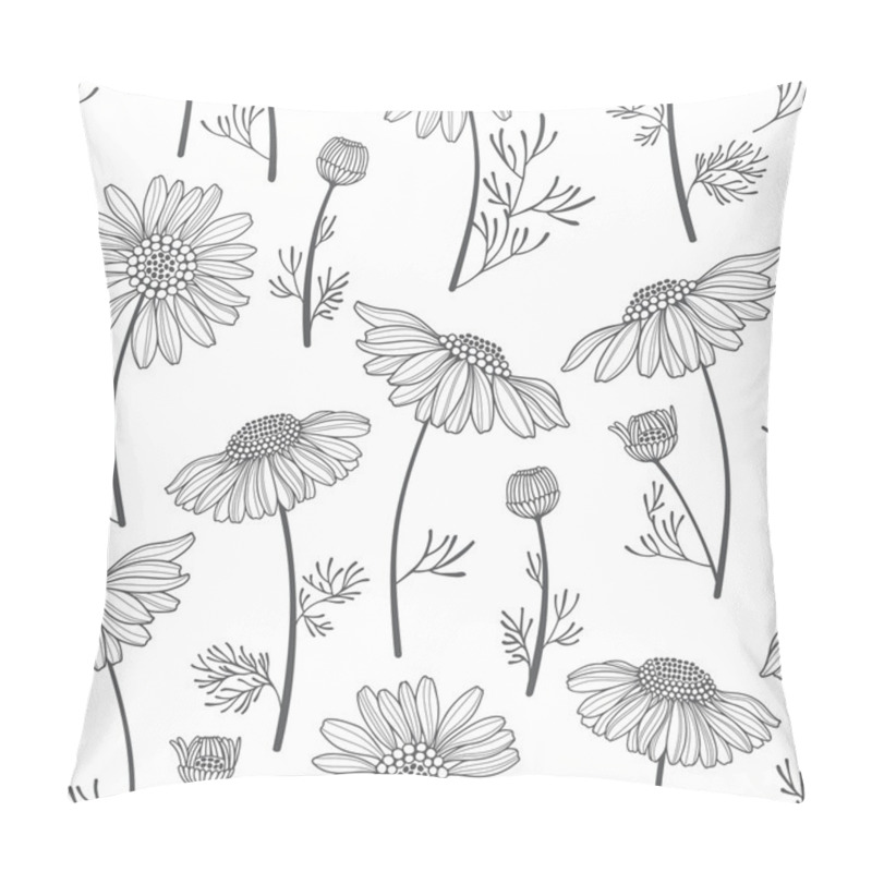 Personality  Hand-drawn Pattern With Chamomiles Pillow Covers