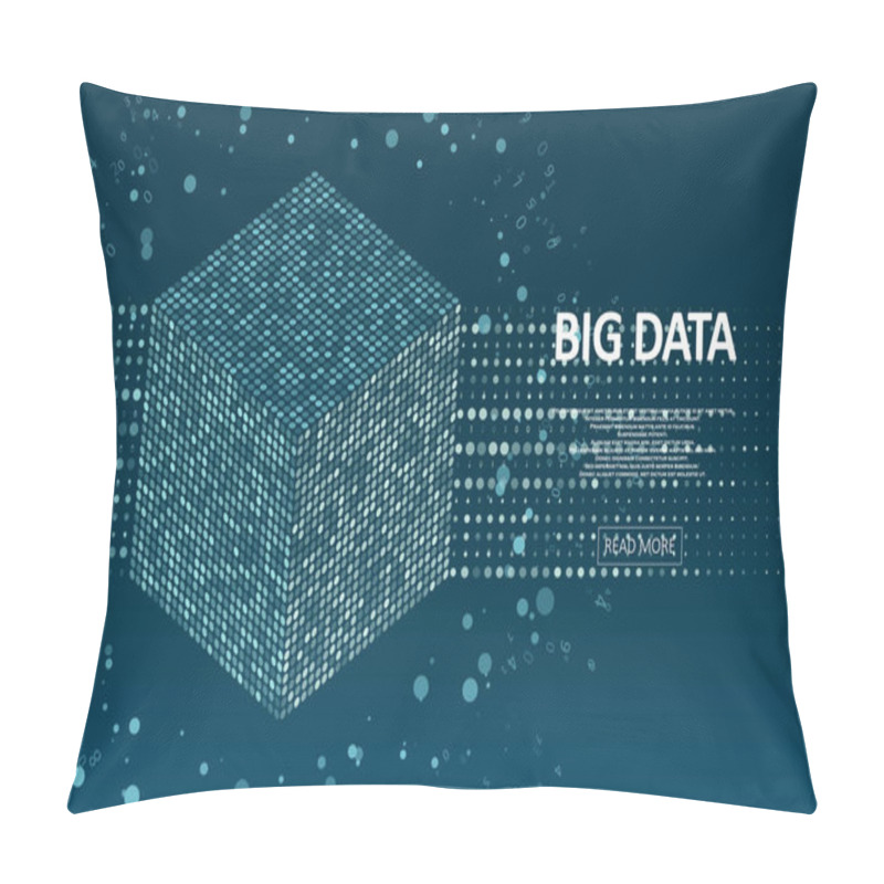 Personality  Abstract Big Data Visualization. Big Data Code Representation. Futuristic Network Or Business Analytics. Graphic Concept For Your Design Pillow Covers