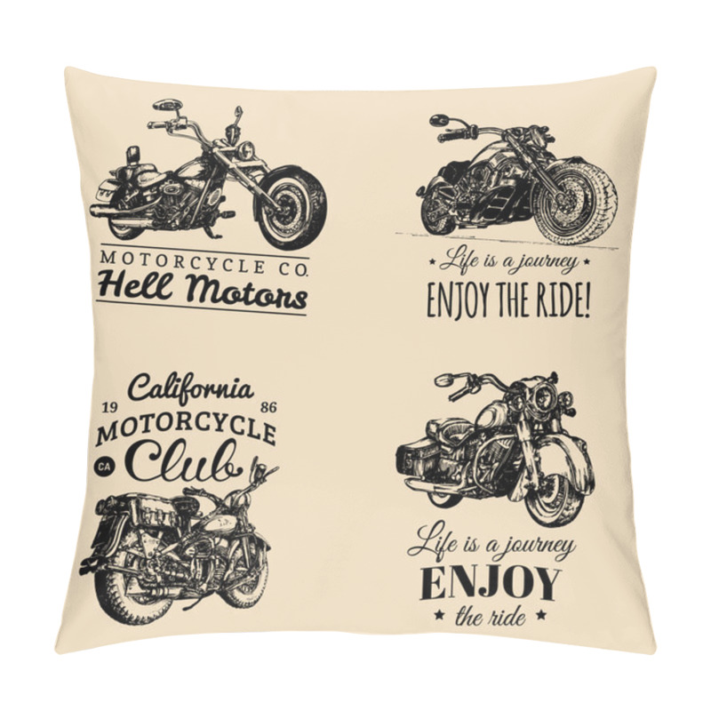 Personality  Chopper Motorcycle Logos Pillow Covers