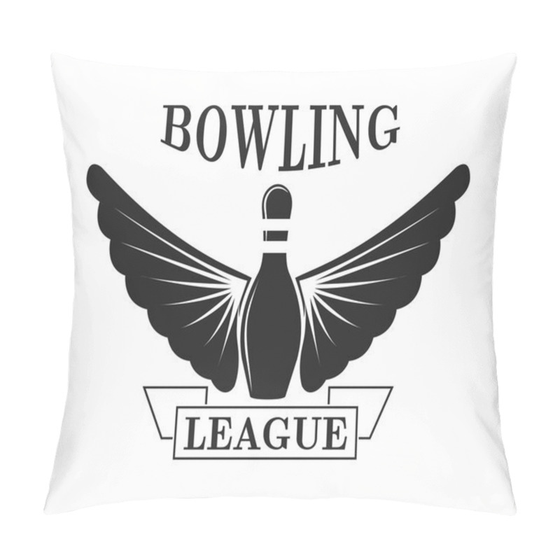 Personality  Vector Set Of Bowling Emblems. Pillow Covers