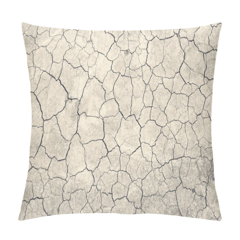 Personality  Texture Of Land Dried Up By Drought, The Ground Cracks Backgroun Pillow Covers