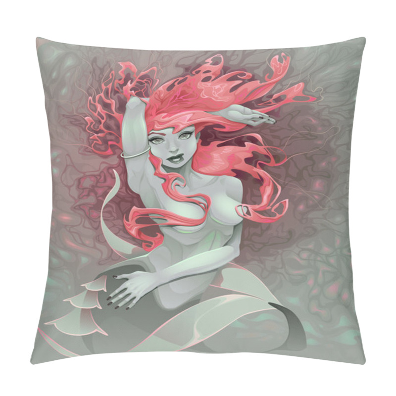 Personality  Portrait Of A Mermaid Pillow Covers