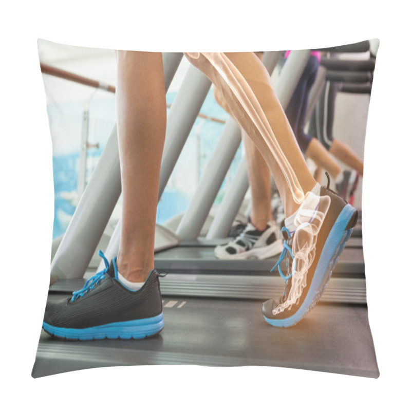 Personality  Highlighted Bones Of Man On Treadmill Pillow Covers