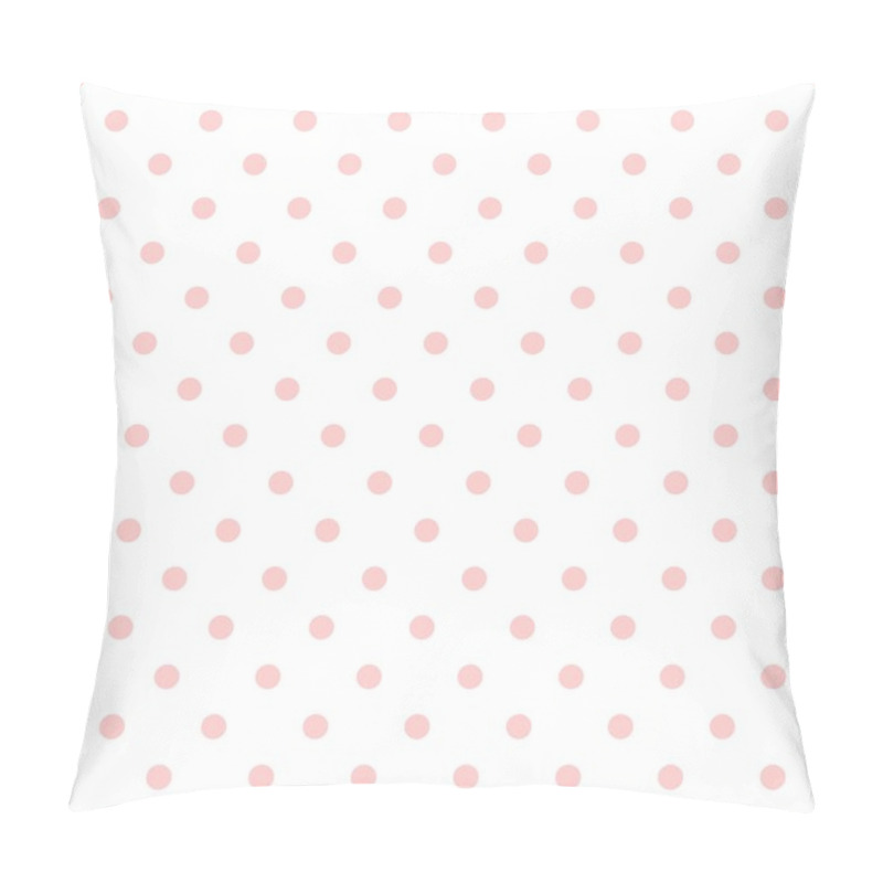 Personality  Tile Vector Pattern With Pink Polka Dots On White Background Pillow Covers